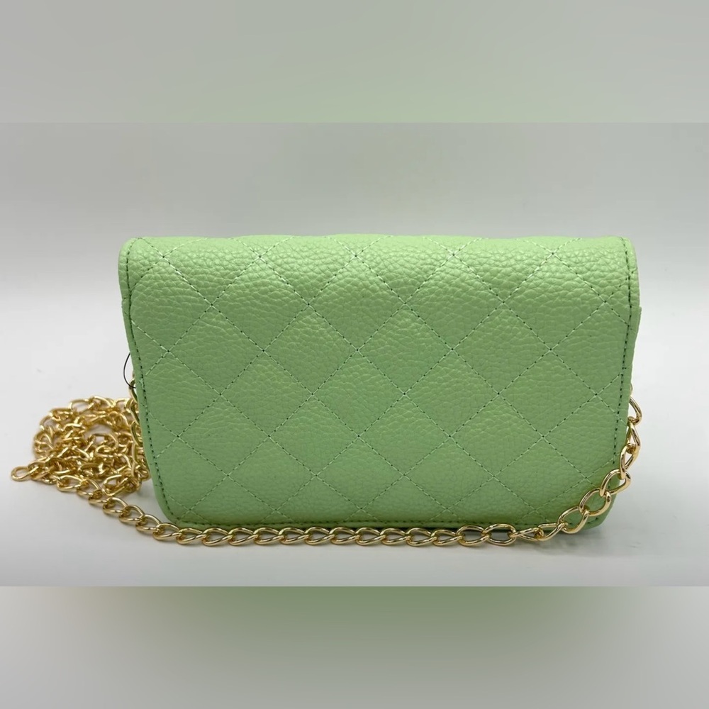 Green Quilted Crossbody Bag - Picture 2 of 2